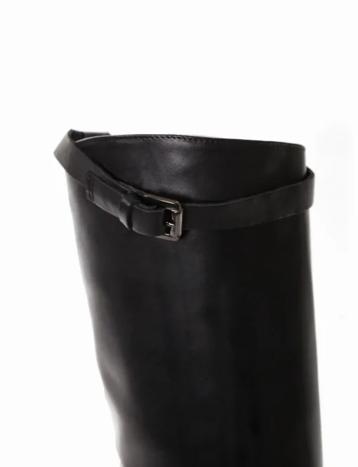 stivale tacco 2 cm nero