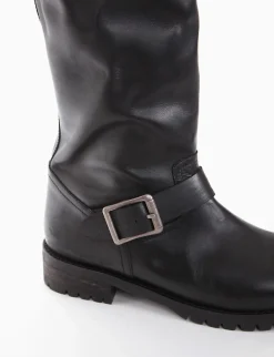 stivale tacco 2 cm nero