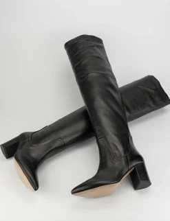 Stivale tacco 7 cm nero