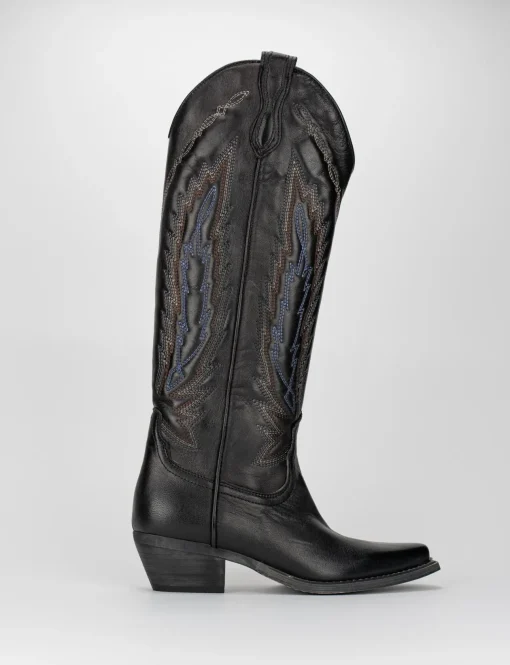 Stivale tacco 3 cm nero