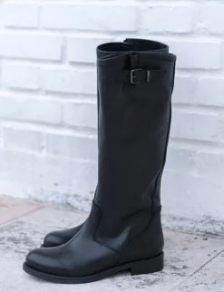Stivale tacco 2 cm nero