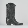 Stivale tacco 4 cm nero pelle