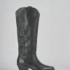 Stivale tacco 4 cm nero pelle