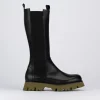 Stivale tacco 2 cm nero pelle