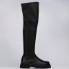 Stivale tacco 2 cm nero pelle