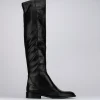 Stivale tacco 1 cm nero pelle