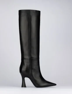 Stivale tacco 9 cm nero pelle