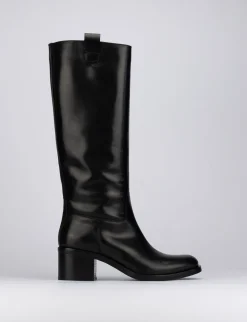 Stivale tacco 5 cm nero pelle
