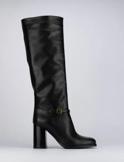 Stivale tacco 8 cm nero pelle