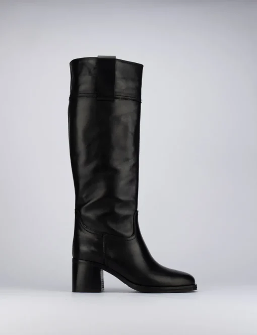Stivale tacco 5 cm nero pelle