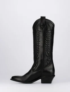 Stivale tacco 4 cm nero pelle