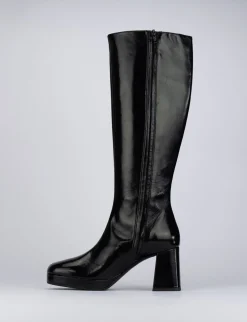 Stivale tacco 8 cm nero pelle