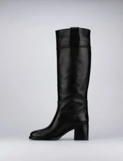 Stivale tacco 5 cm nero pelle