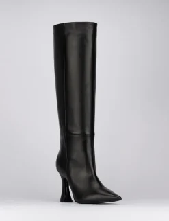 Stivale tacco 9 cm nero pelle