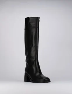 Stivale tacco 5 cm nero pelle