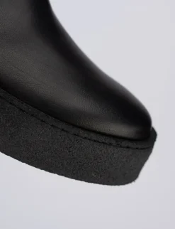 Stivale tacco 1 cm nero pelle