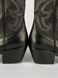 Stivale tacco 5 cm nero pelle