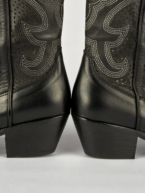 Stivale tacco 5 cm nero pelle