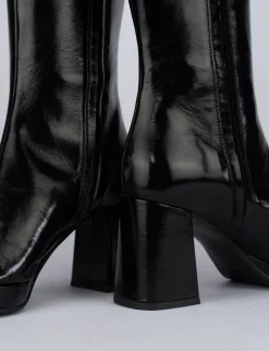 Stivale tacco 8 cm nero pelle