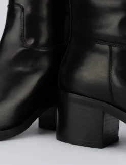 Stivale tacco 5 cm nero pelle