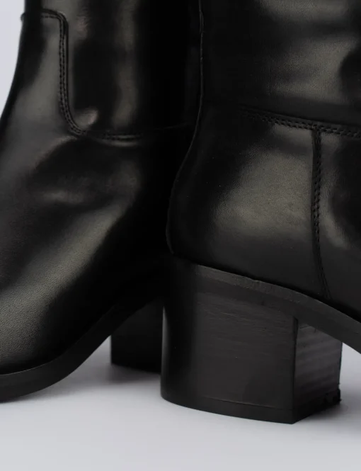 Stivale tacco 5 cm nero pelle
