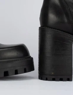 Stivale tacco 8 cm nero pelle