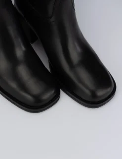 Stivale tacco 5 cm nero pelle