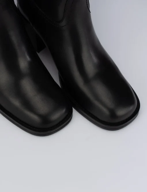 Stivale tacco 5 cm nero pelle
