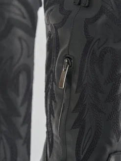 Stivale tacco 4 cm nero pelle