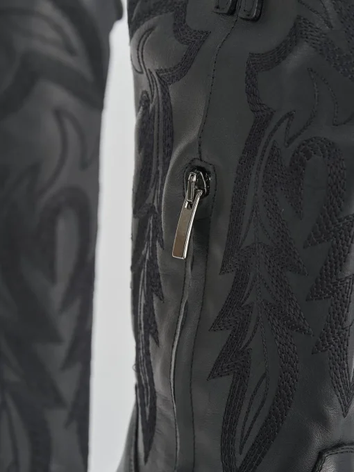 Stivale tacco 4 cm nero pelle