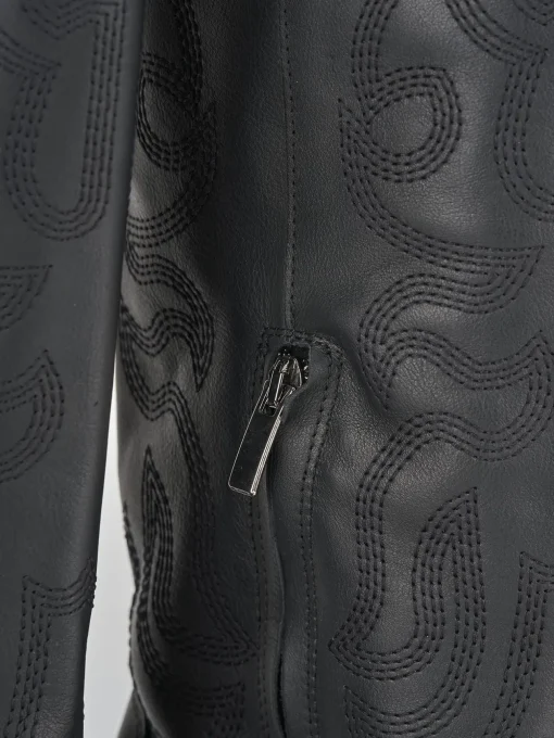 Stivale tacco 4 cm nero pelle