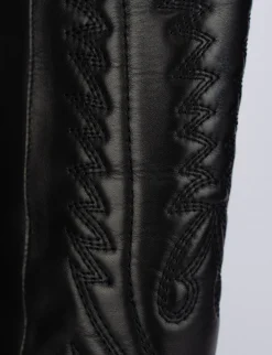 Stivale tacco 4 cm nero pelle