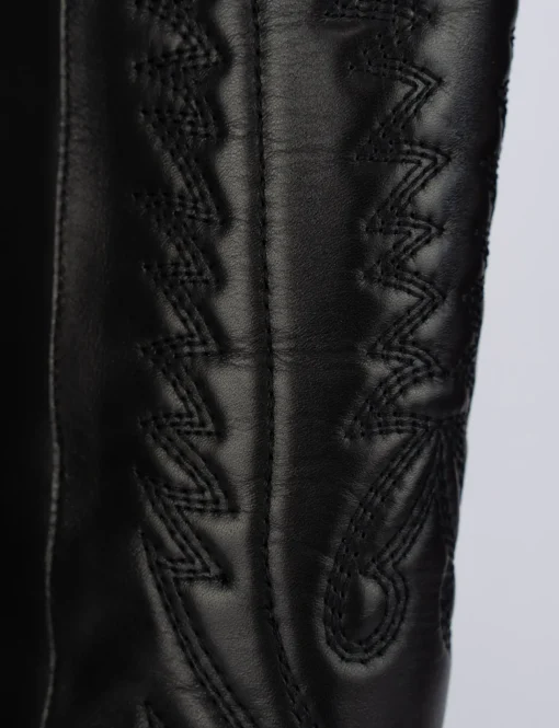 Stivale tacco 4 cm nero pelle