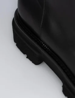 Stivale tacco 1 cm nero pelle