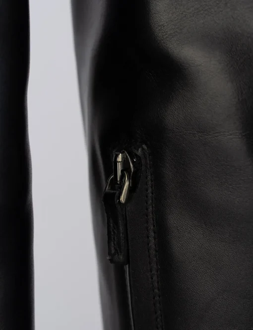 Stivale tacco 2 cm nero pelle