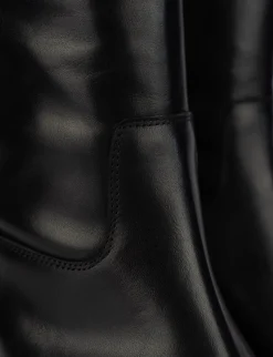 Stivale tacco 5 cm nero pelle