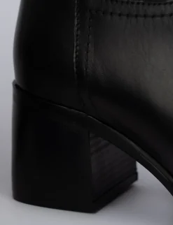 Stivale tacco 5 cm nero pelle