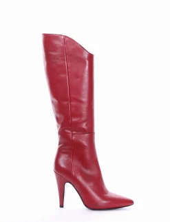 stivale tacco 10 cm rosso