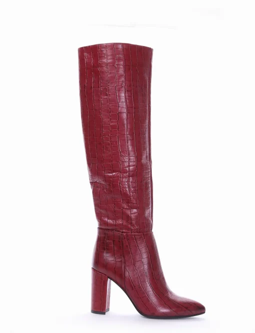 stivale tacco 8 cm rosso
