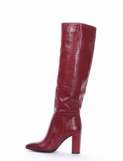 stivale tacco 8 cm rosso
