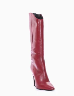 stivale tacco 10 cm rosso