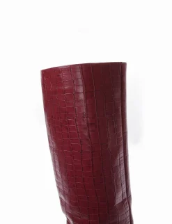 stivale tacco 8 cm rosso