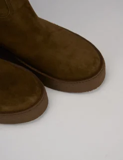 Stivale tacco 1 cm testa camoscio
