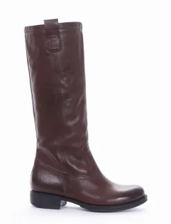 stivale tacco 2 cm tortora