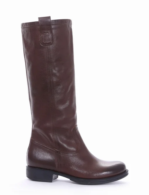 stivale tacco 2 cm tortora