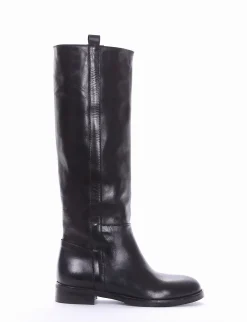 Stivale tacco 2cm nero