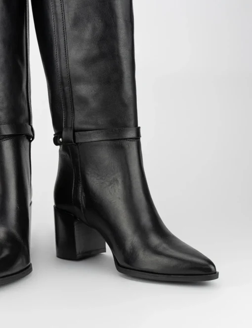 Stivale tacco 8cm nero