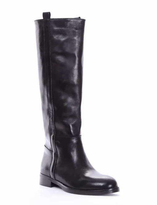 Stivale tacco 2cm nero
