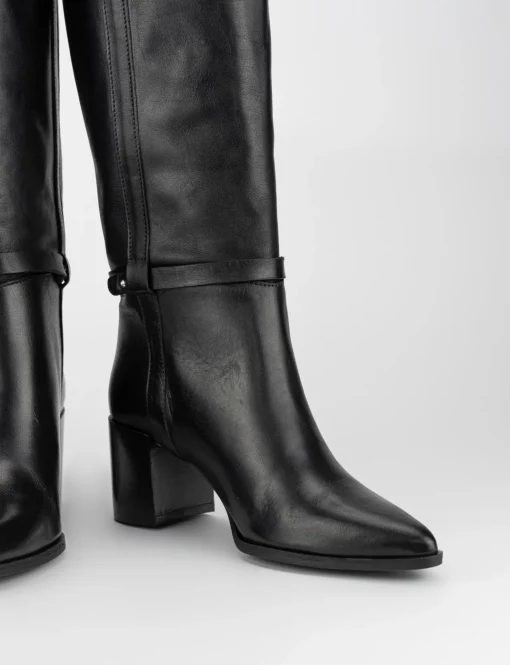 Stivale tacco 8cm nero