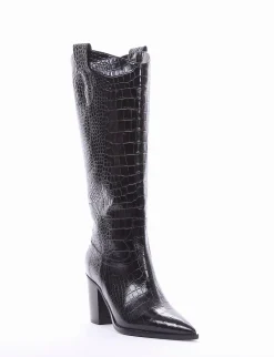 Stivale tacco 8cm nero